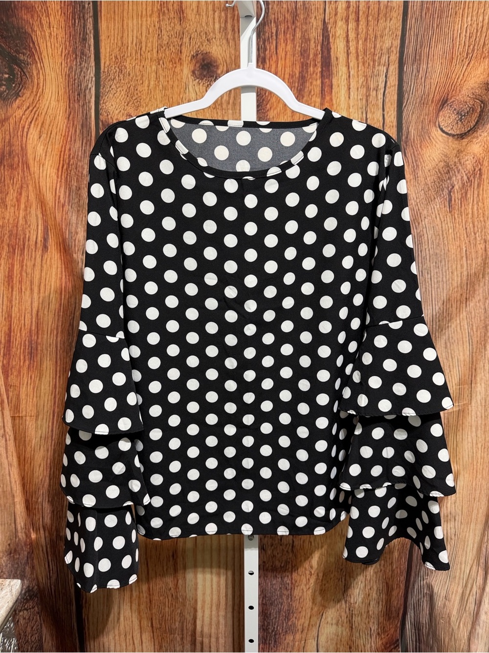 Ruffle Long Sleeve Blouse Size XL